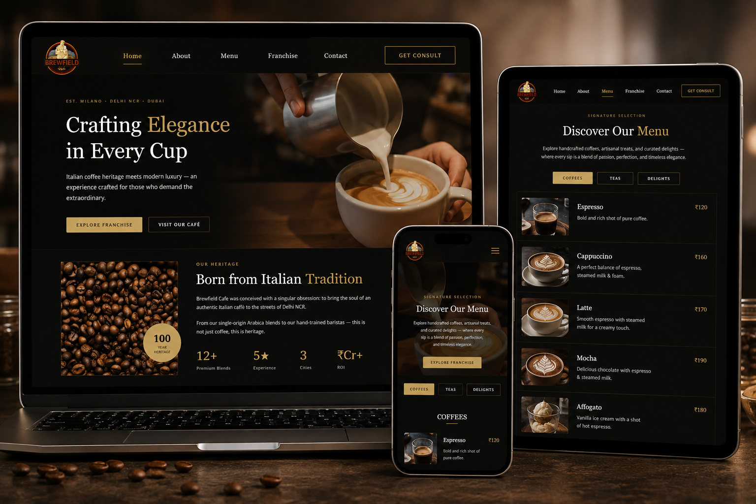 Cafe Brewfield Website