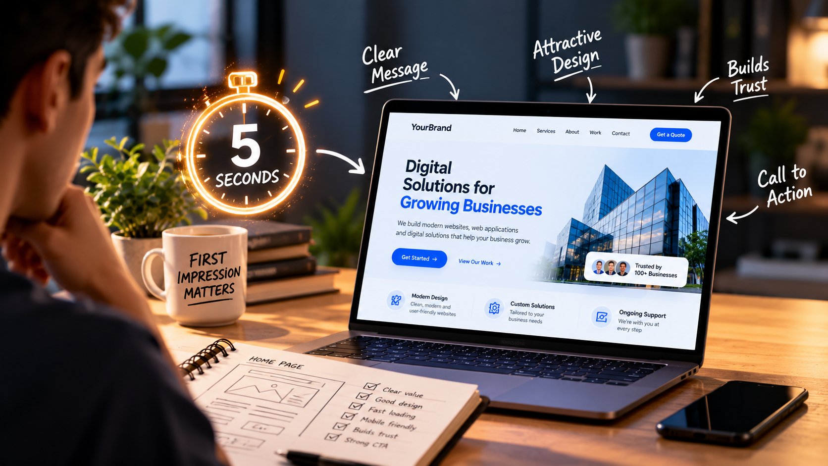 Your Website Has 5 Seconds to Make an Impression: What Should Visitors See First?